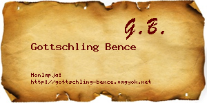 Gottschling Bence névjegykártya